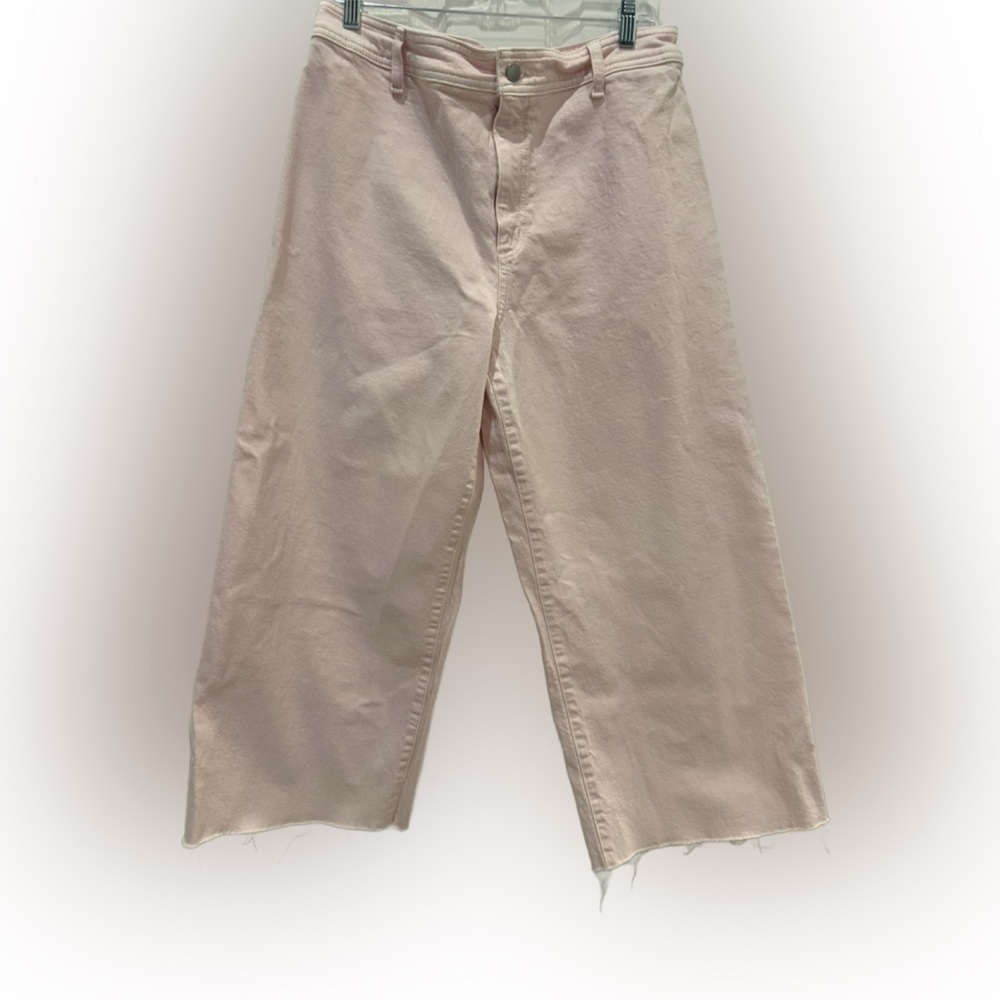 Universal Thread Pink Denim High Rise Ankle Sailor Jeans, size 12